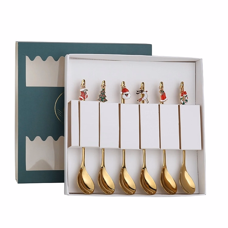 Christmas Stainless Steel Coffee Spoons Set