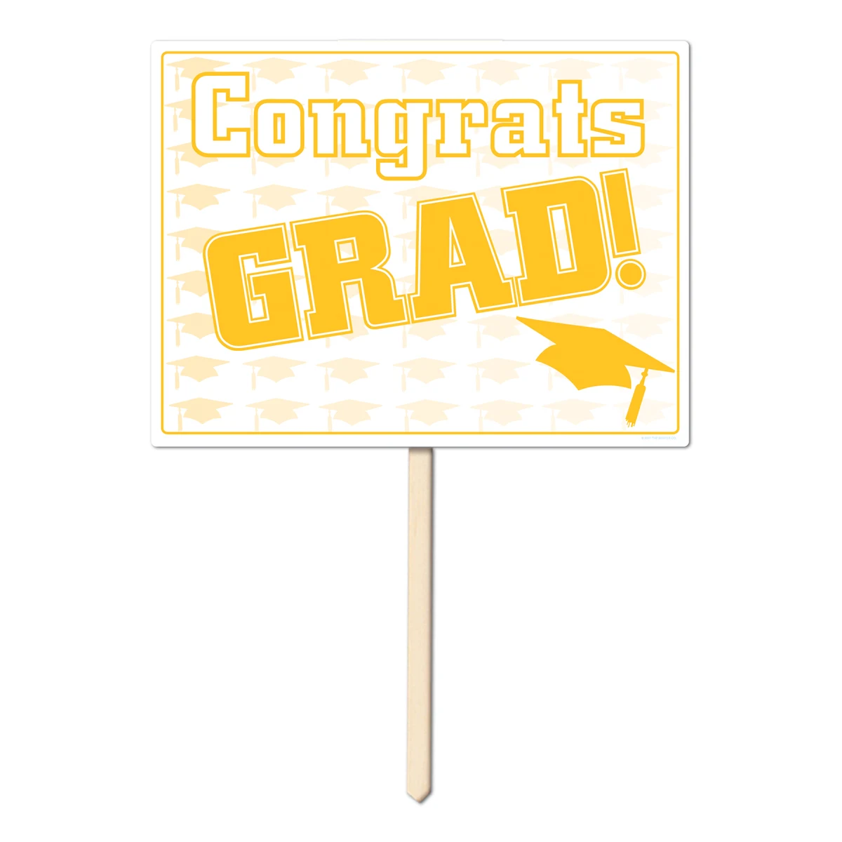 Plastic Congrats Grad Yard Sign 1