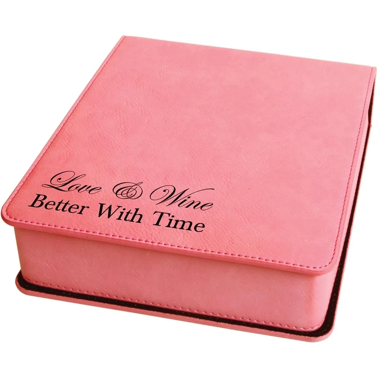Pink Leatherette 3-Piece Wine Tool Set 1