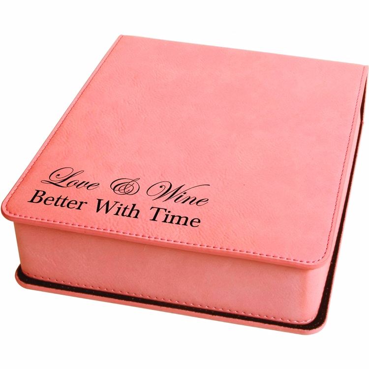 Pink Leatherette 3-Piece Wine Tool Set