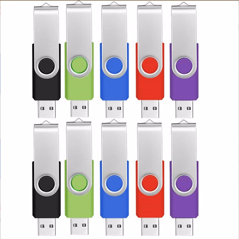 Swivel USB drive store and transfer data.