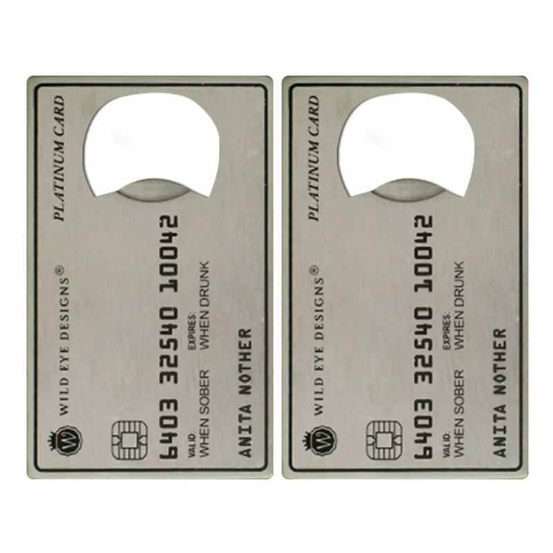 Platinum Card Shaped Bottle Opener