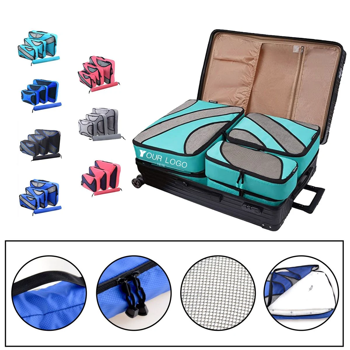 3 Pcs Compression Packing Cubes Bags Set 1