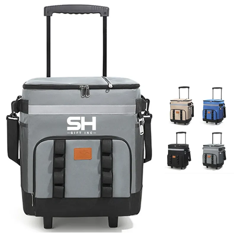 Portable Cooler With Wheels And Handle 1