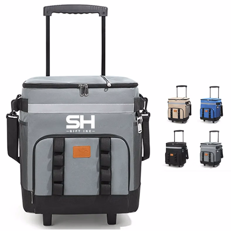 Portable Cooler With Wheels And Handle