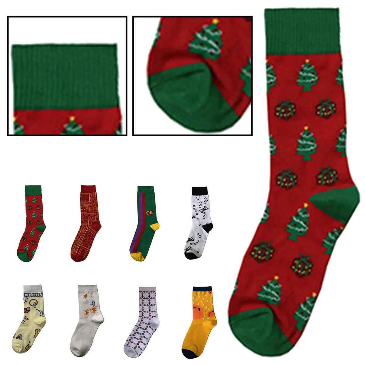 Full Color Jacquard Woven Sports Socks 1