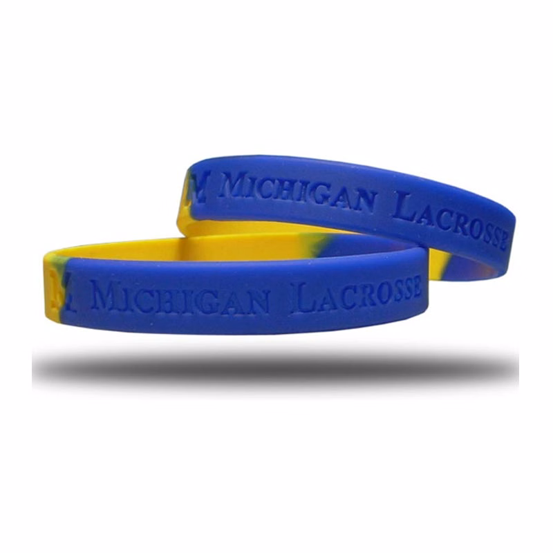 1/2" Debossed & Segmented Silicone Bracelets
