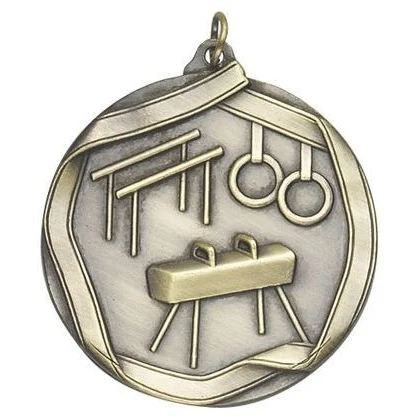 Gymnastics Male Die Cast Medal, 2 1/4" 1