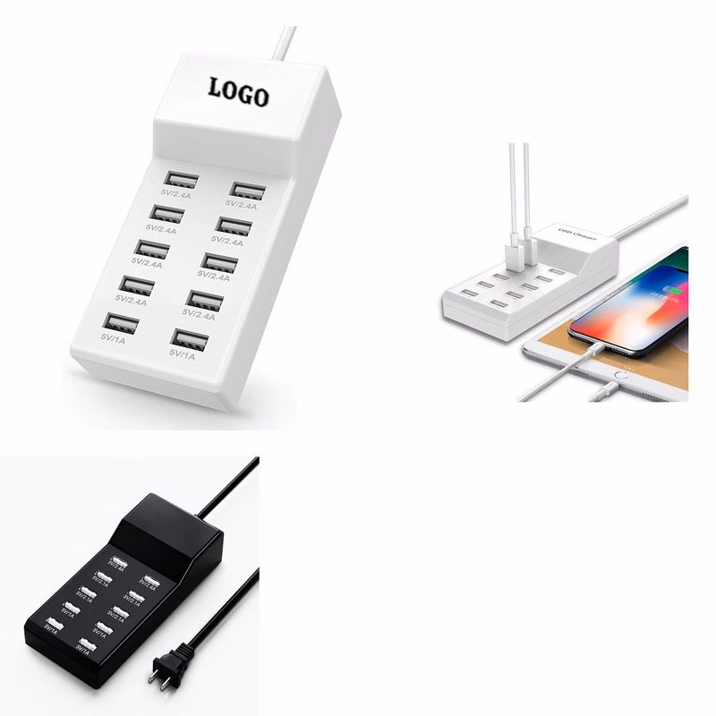 10 Port Family Sized Smart USB Ports for Multiple Devices