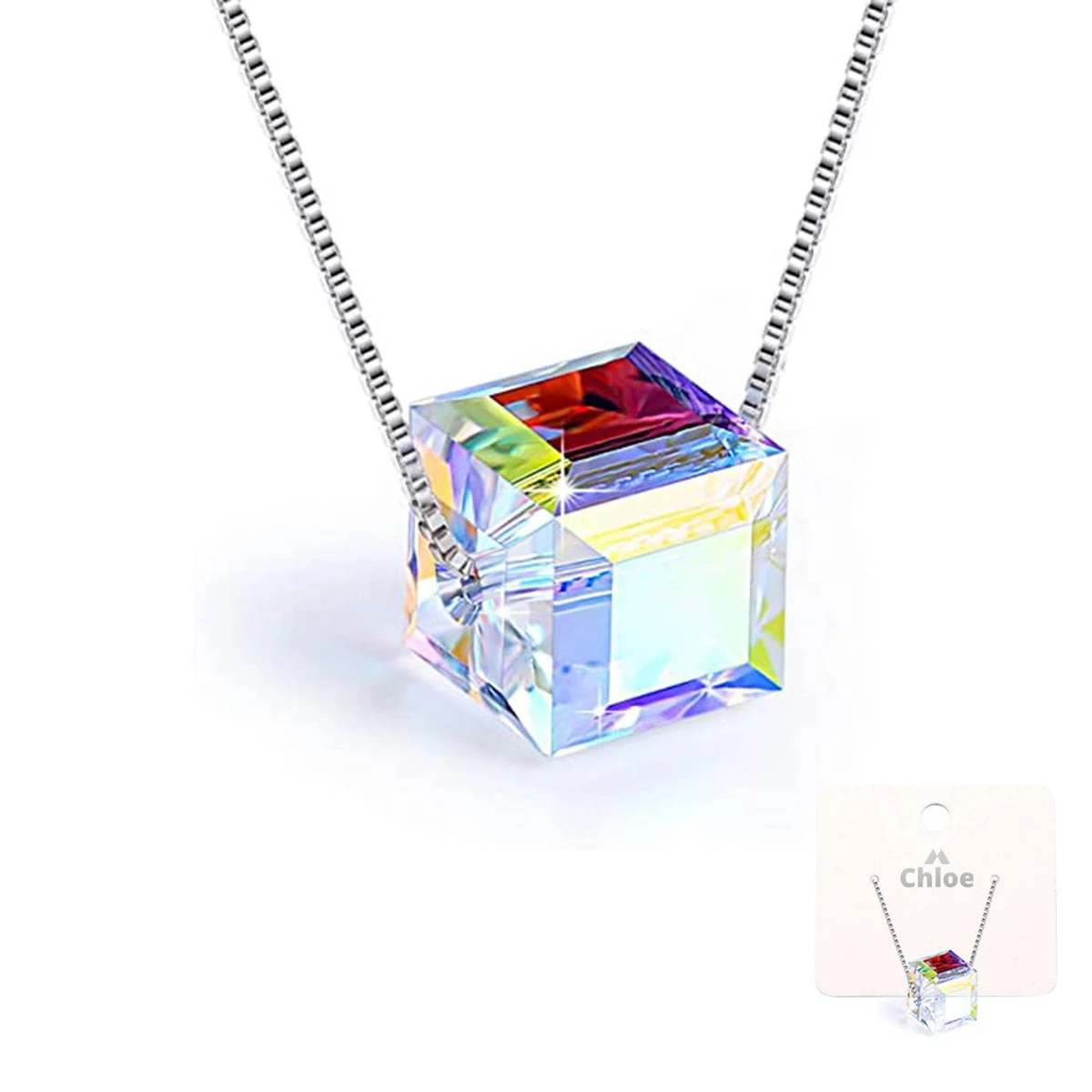 Sugar cube crystal necklace 1