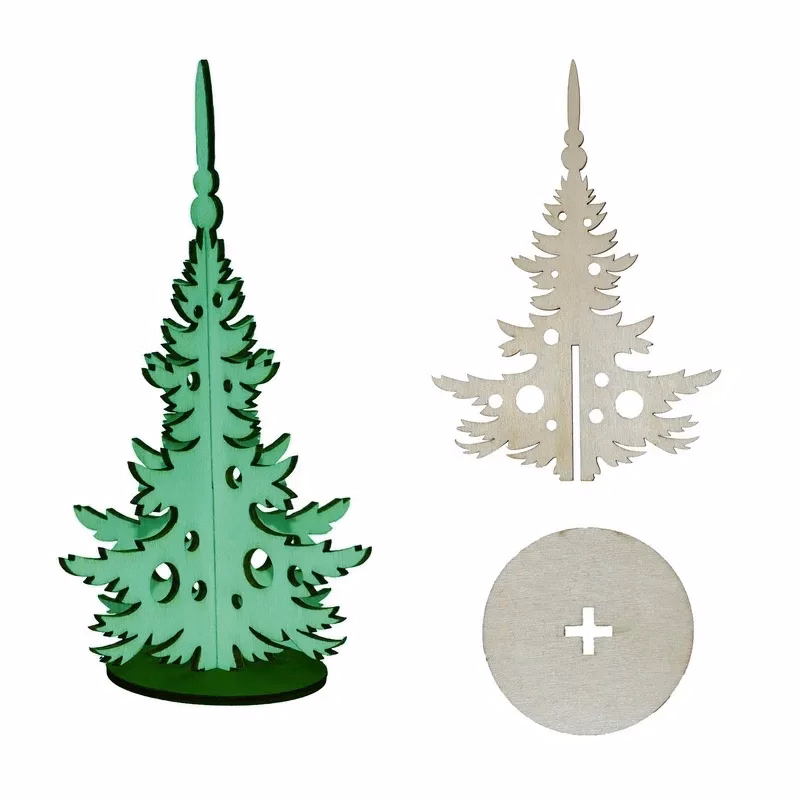 Custom 3D Laser-Cut Christmas Decorations