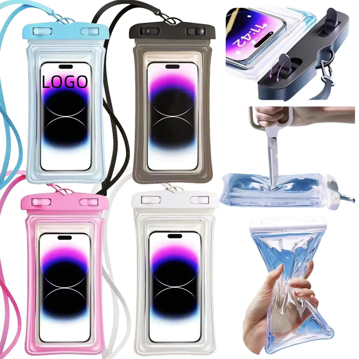Sealed Touchscreen-Compatible Waterproof Phone Bag 1