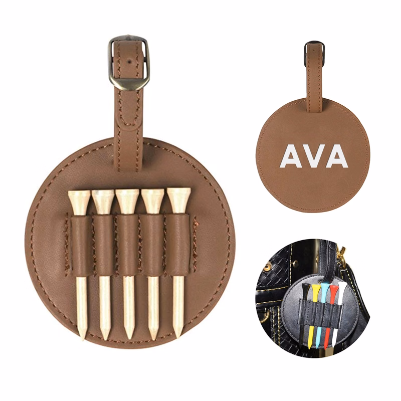 PU Leather Golf Tees Case