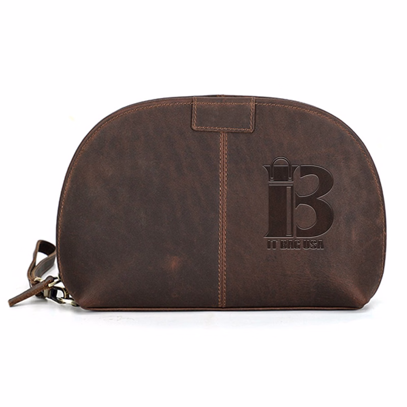 Genuine Leather Wear-resistant meniscus Storage Wallet Men