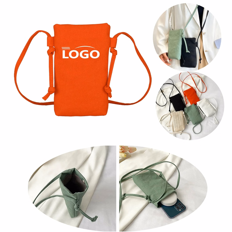 Custom Logo Single Compartment Crossbody Mini Phone Bag