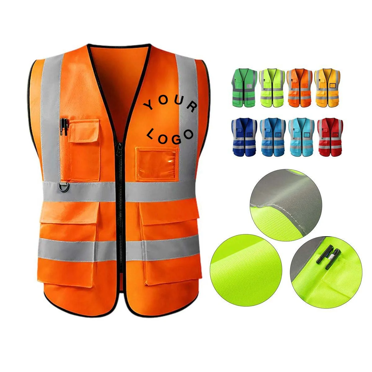 Reflective Safety Vest with Multiple Pockets 1