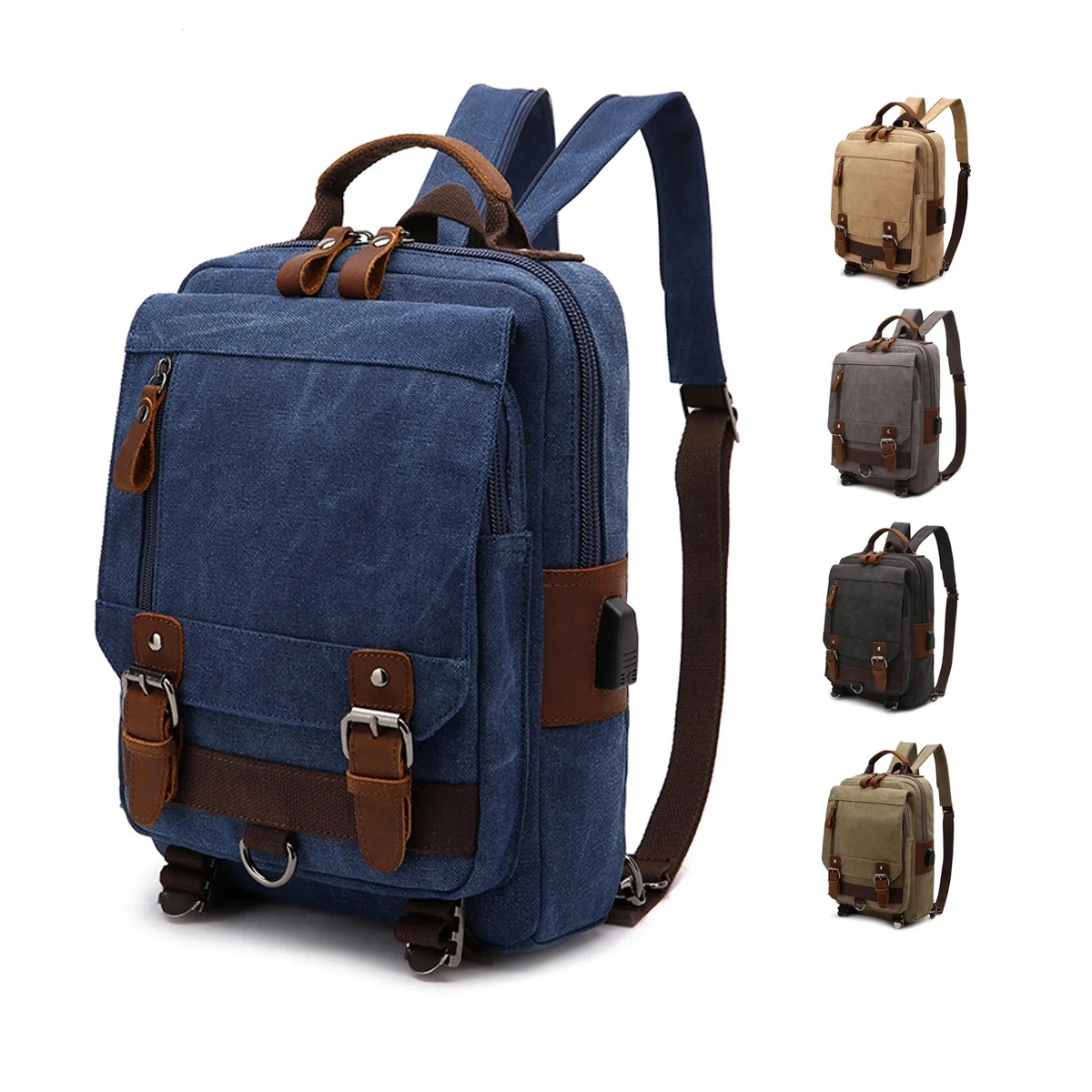 Mini Canvas Backpack 1