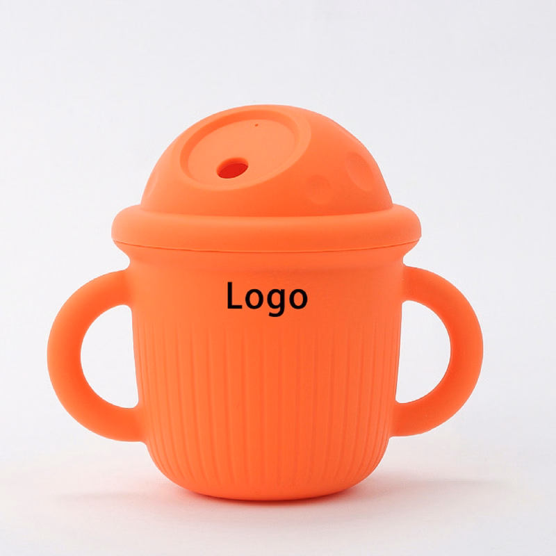 Toddler Silicone Training Cup With Straw