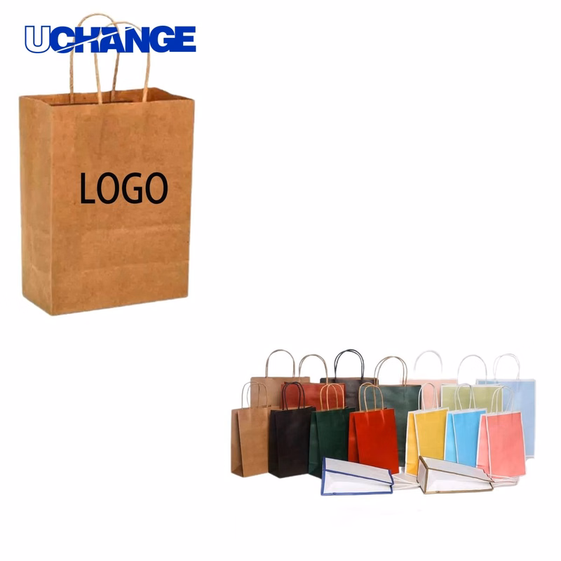 Reusable Kraft Paper Grocery Bag Organizer with Handles