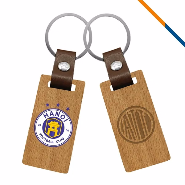 Custom Engraved Wooden Keychain 3.2 Inch Full Color — Corporate Gifting & Loyalty