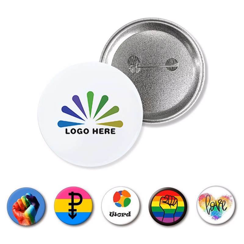 1.5in Round Custom Metal Brooch Badge