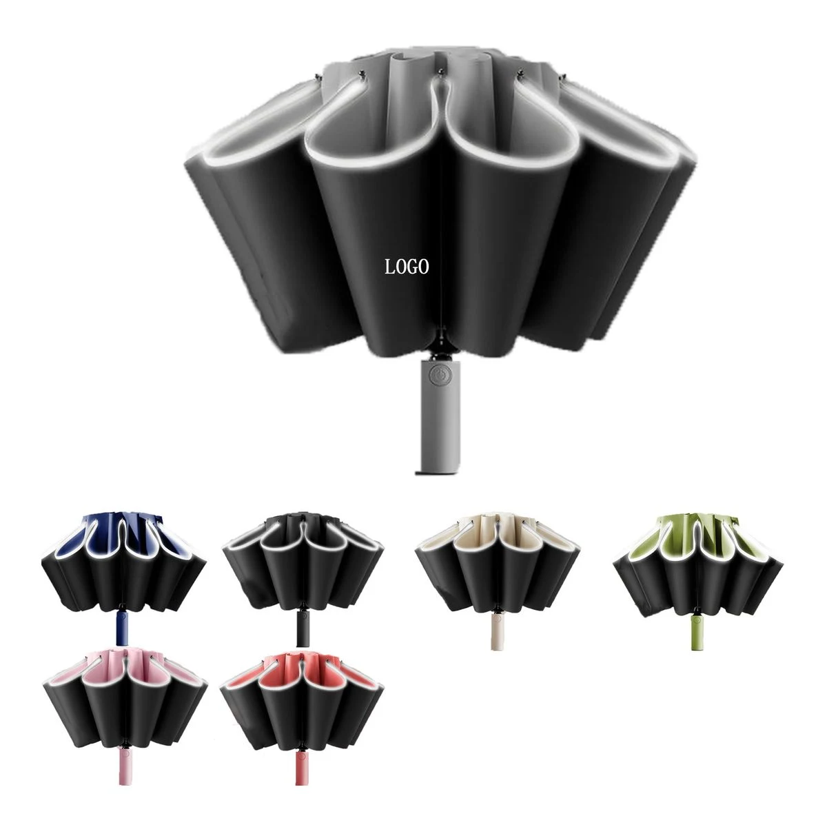 Windproof Auto Open Close Compact Travel Umbrella 1