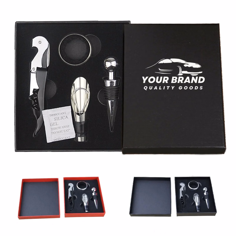 Stainless Steel Accessory Tool Wine Bottle Opener 4Pcs Set
