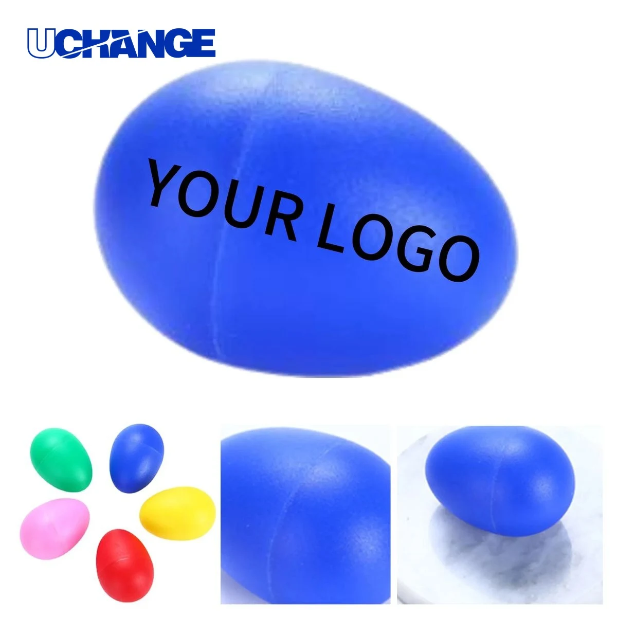 Plastic Egg Shaker 2.21 x 1.58 Inch 1