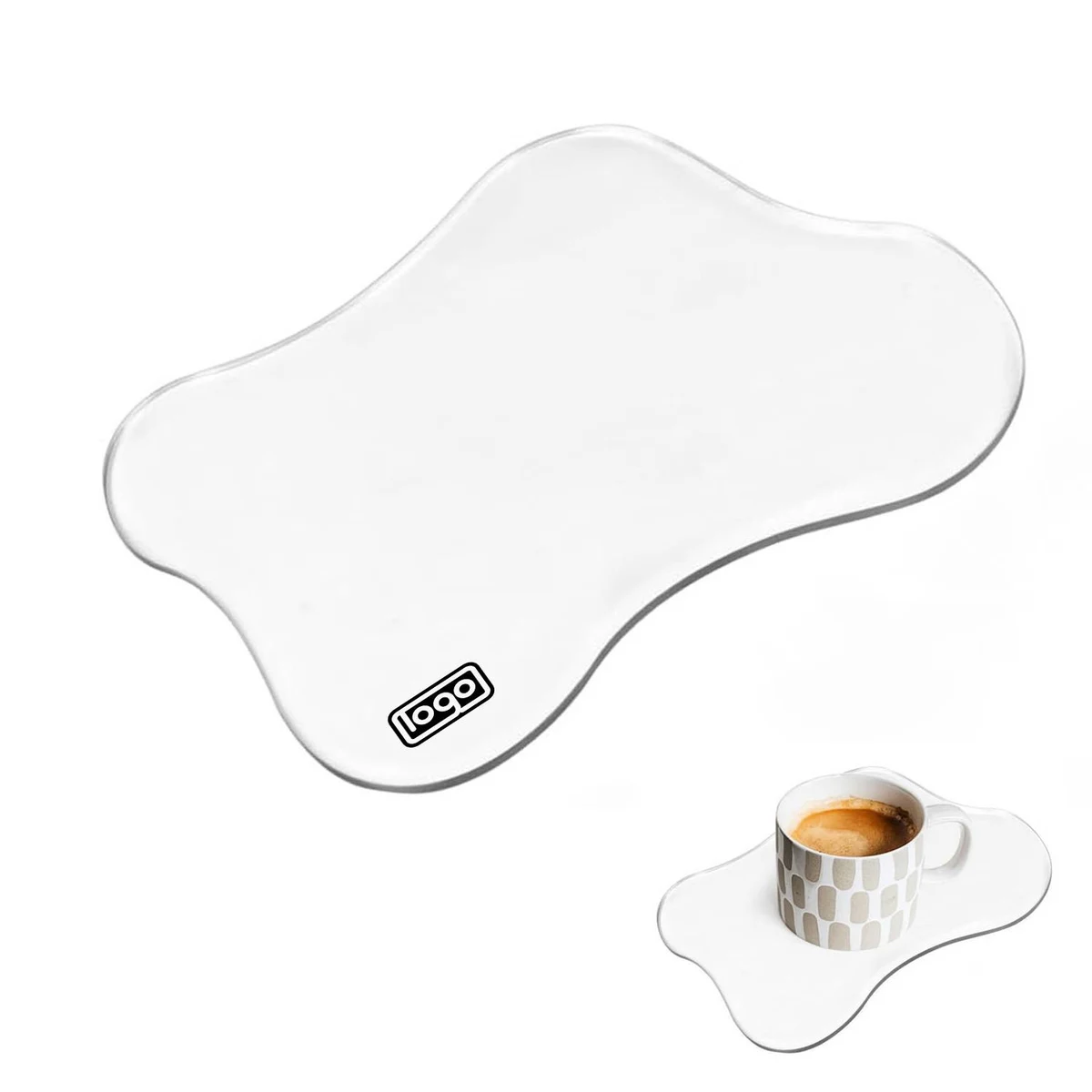 Acrylic Clear Irregular Cup Coaster 1