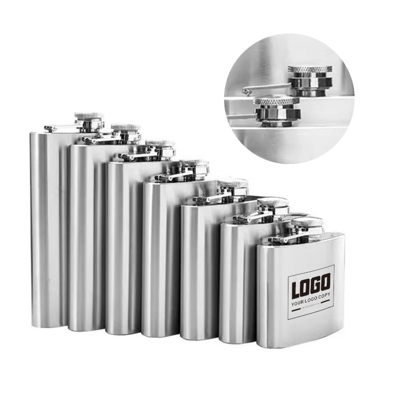 MOQ50Pcs 4 Oz. Stainless Steel Flask, custom water bottle with logo imprint 1