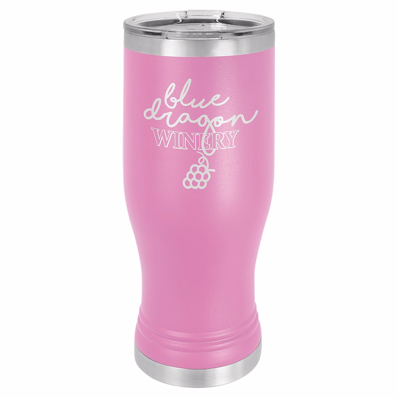 Polar Camel Light Purple 20 oz. Pilsner with Clear Lid