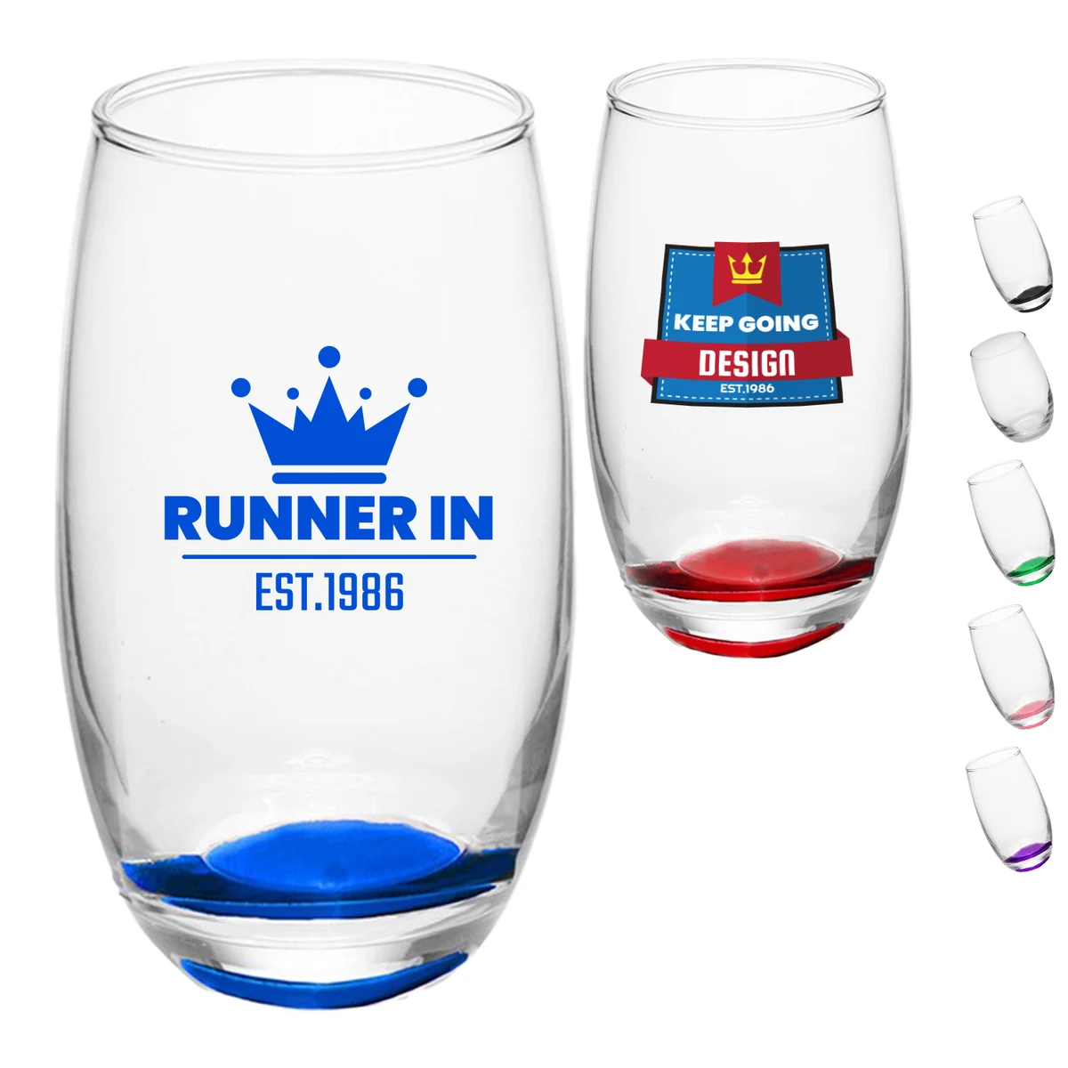 15 oz. Mikonos Clear Stemless Glasses 1