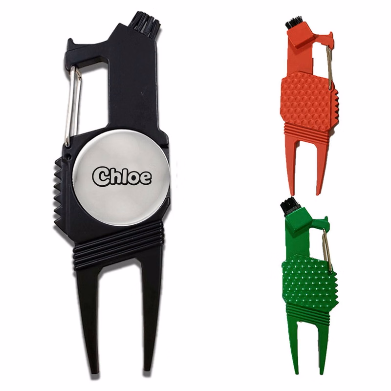 Multifunctional Metal Golf Divot Tool w/ Ball Marker