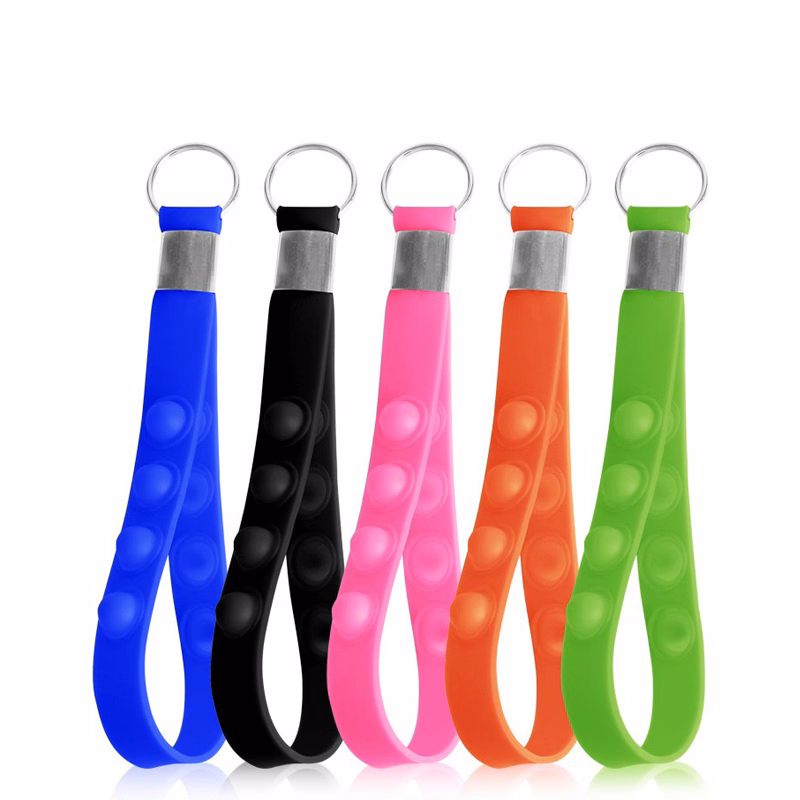 Bubble Decompression Silicone Wristband Keychains