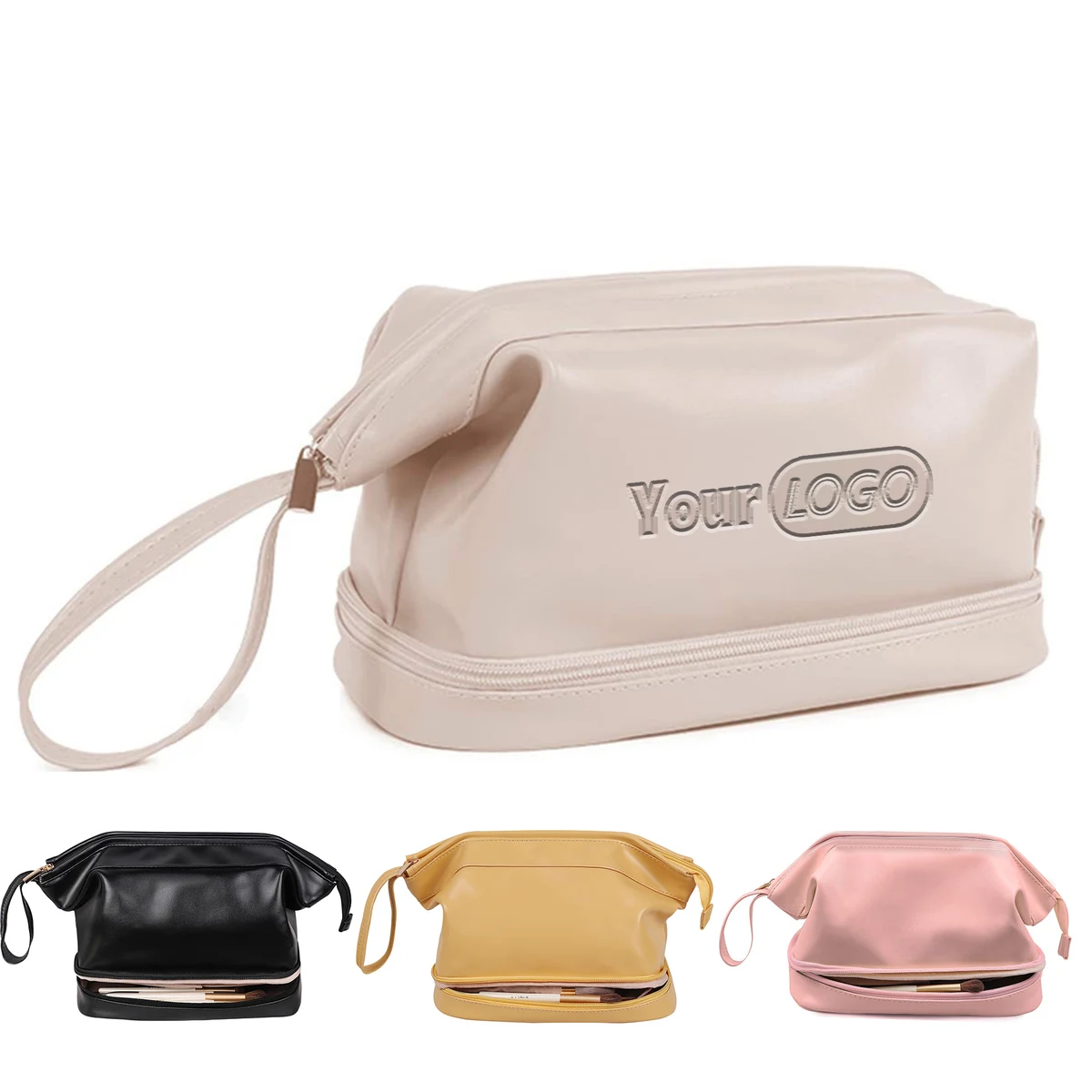PU Leather Large Capacity Travel Cosmetic Bag for Women 1