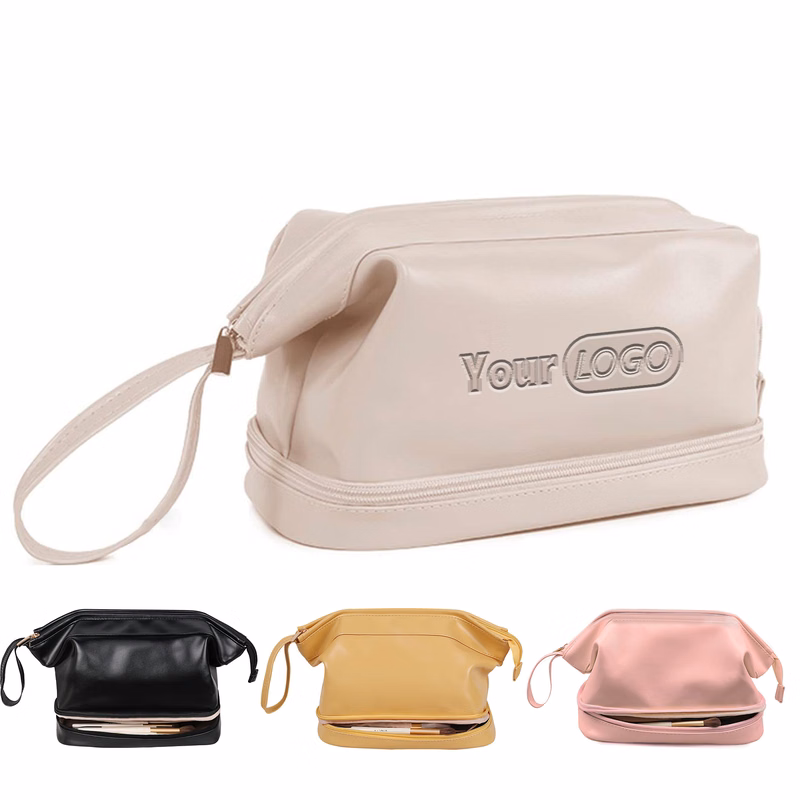 PU Leather Large Capacity Travel Cosmetic Bag for Women