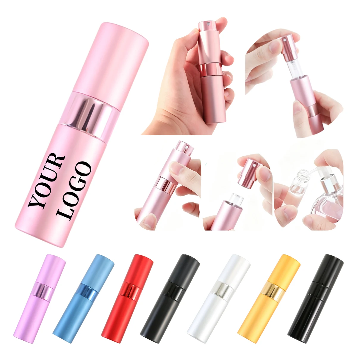 Portable 0.27oz Twist Glass Spray Bottle 1