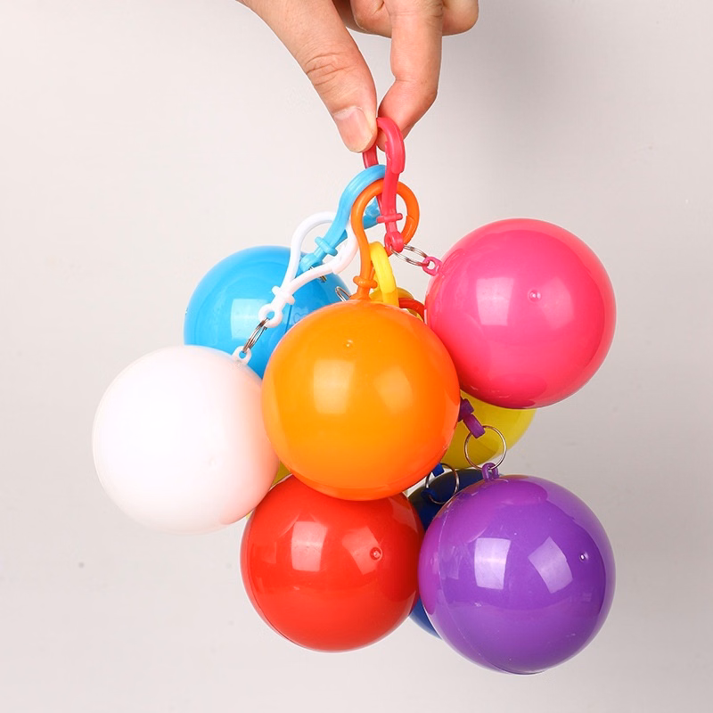 Disposable Emergency Raincoats Ball Key Chain