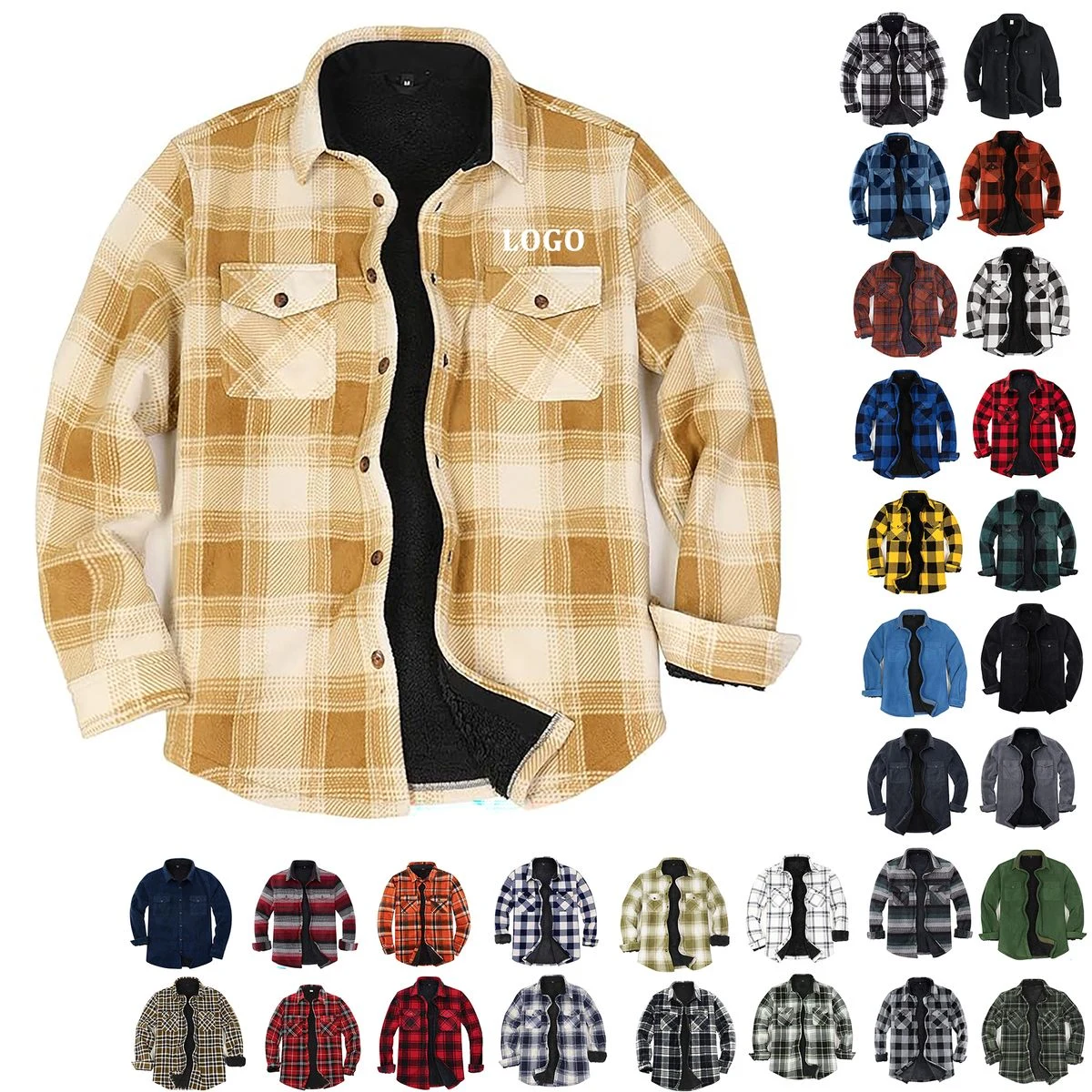 Men's Flannel Shirt Jacket 1