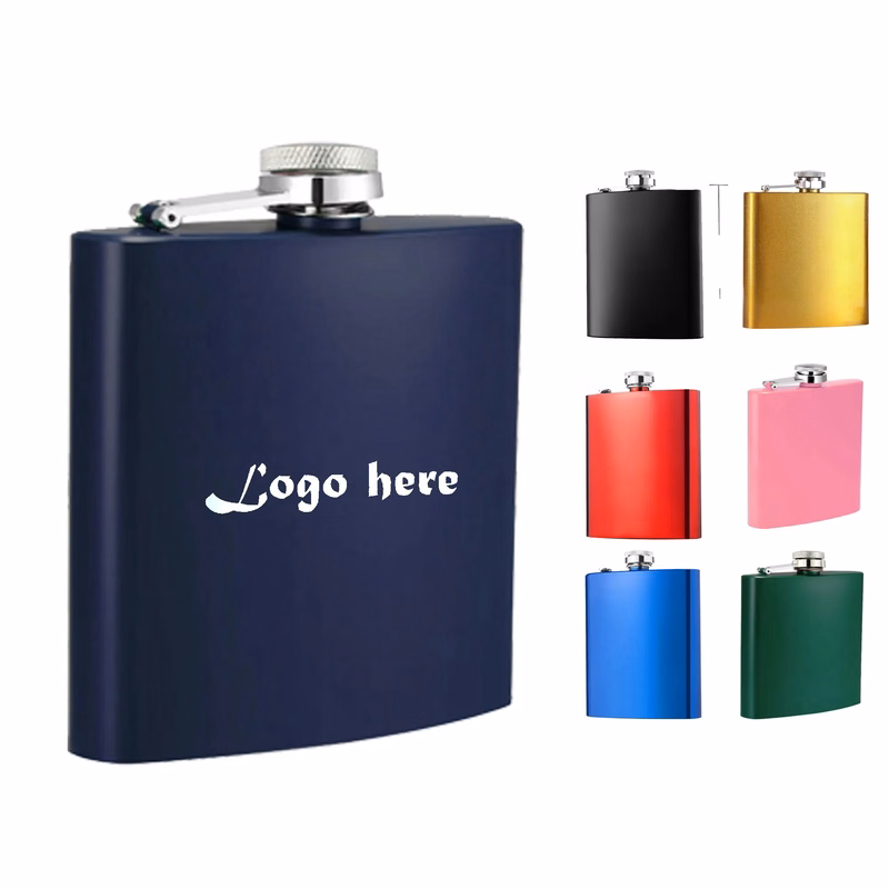 6oz Matt Stainless Steel Flasks