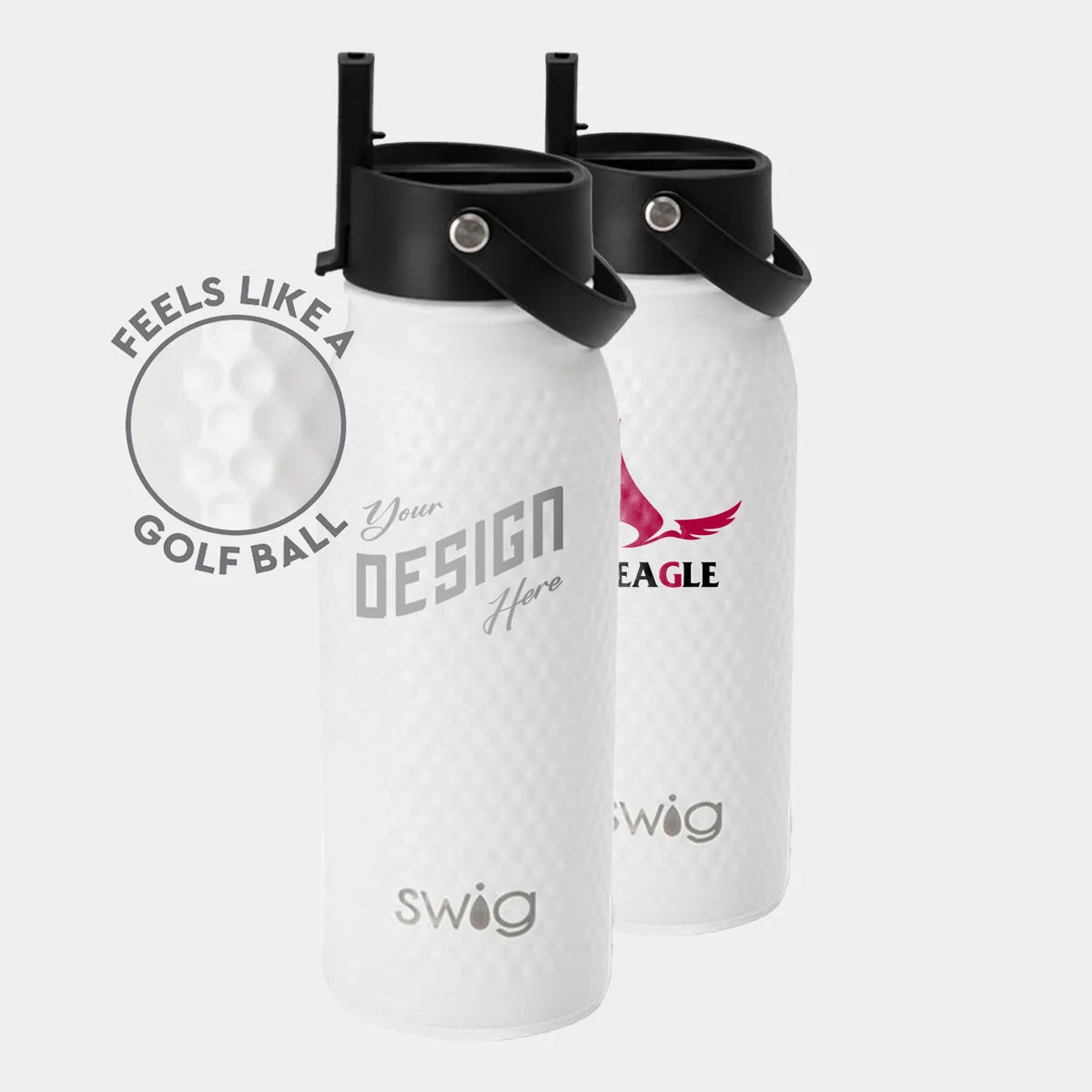 36 oz SWIG® Golf Flip & Sip Stainless Steel Insulated Water Bottle, custom water bottle with logo imprint 1