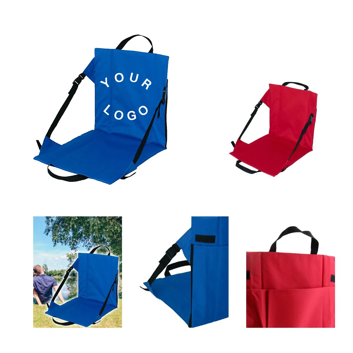 Folding Padded Stadium Chair with Portable Design 1