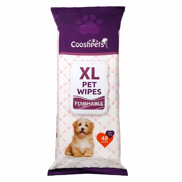 Flushable Pet Wipes - 48 Count