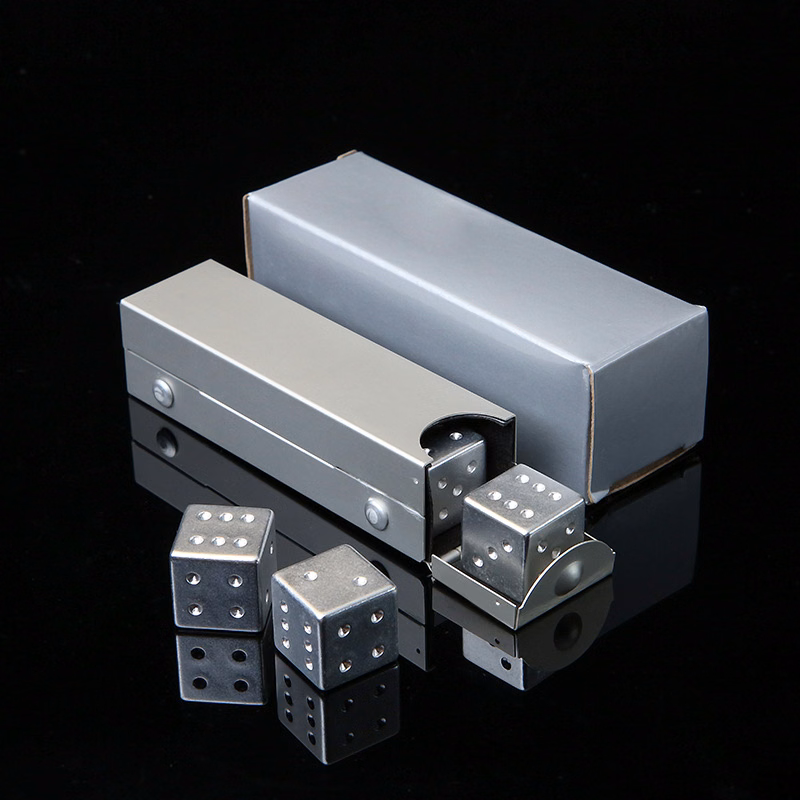 5 Pieces Aluminum Alloy Sharp-Cornered Dice Set