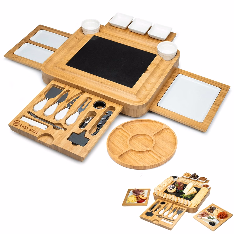 Wooden Cheese Cutting Board Set