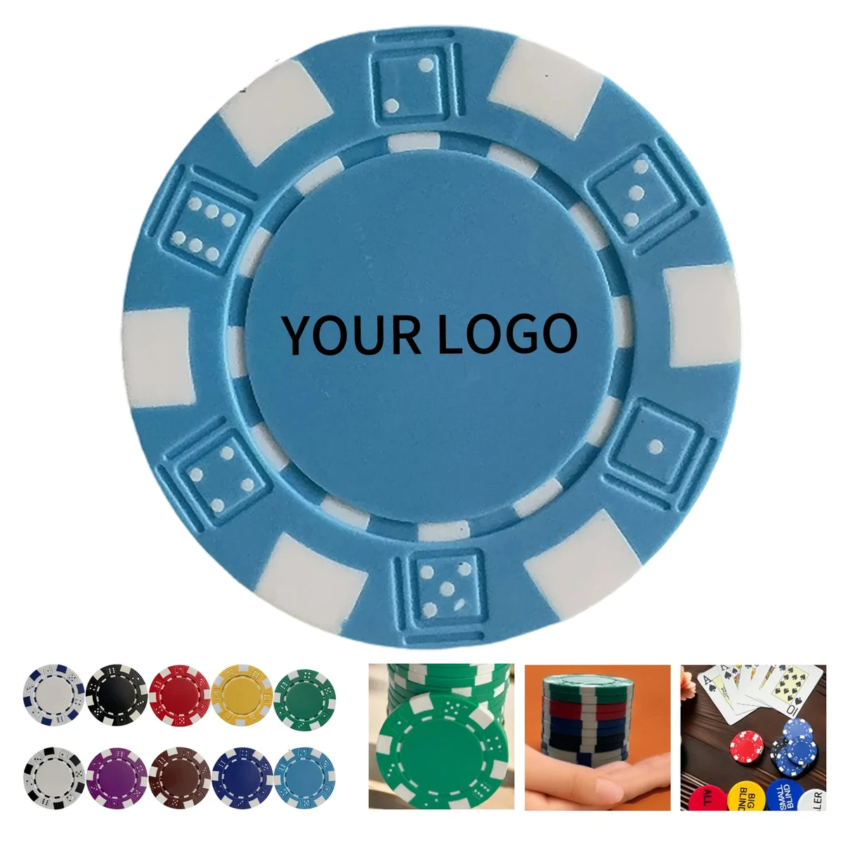 1.6 Inch ABS Poker Chip Reusable Durable for Casino Nights 1