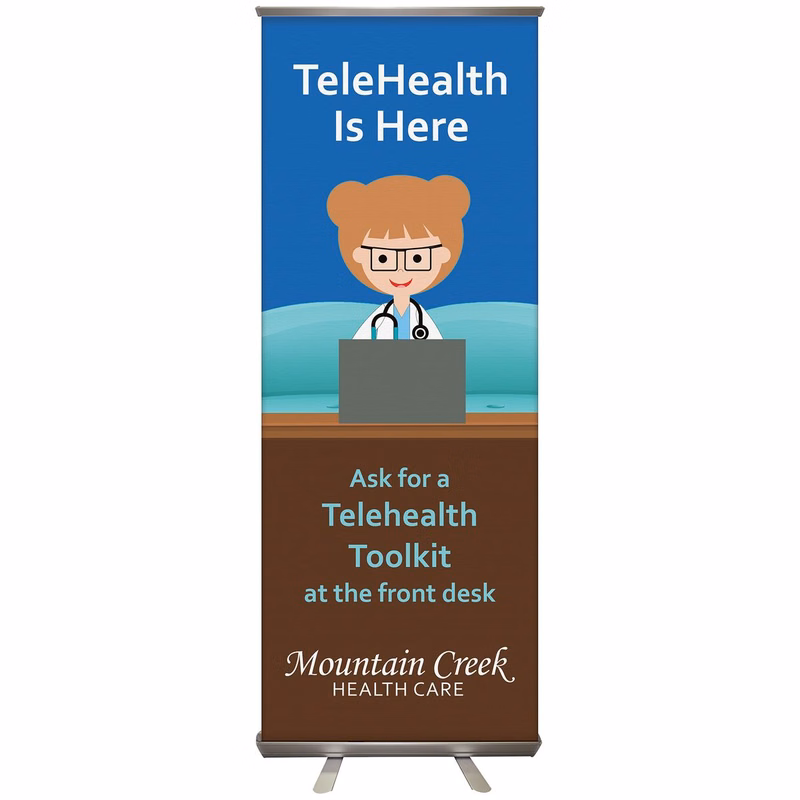 24"x 63" Custom Digitally Printed Retractable Banner Stand