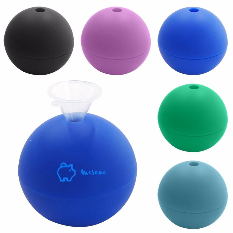 Silicone Ice Ball Mold Reusable For Cocktails And Beverages MOQ 50