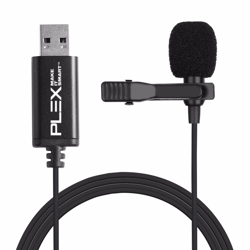 Metal USB Lapel Microphone Clips On Perfect For Video Conference