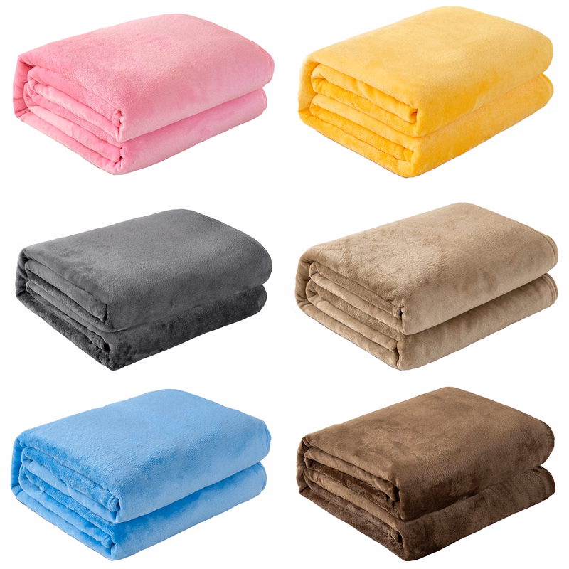 Flannel Afternoon Nap Warm Pure Color Blanket